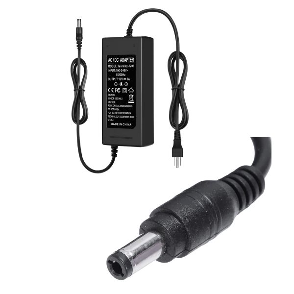 Cargador 12 V 6 A 72 W (conector DC 5,5 × 2,5 mm)