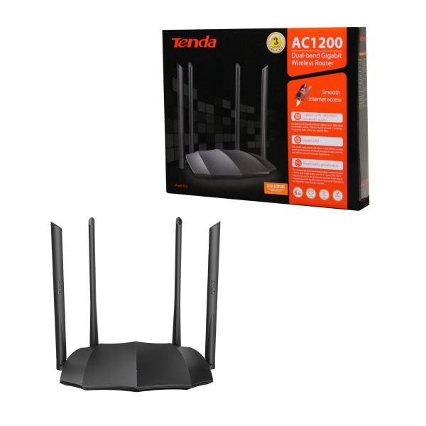 Router Tenda AC8 AC1200 de Doble Banda con 4 Antenas de Alta Ganancia