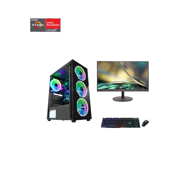 Computador de Mesa Ryzen 5 con 16GB RAM, SSD 512GB y Pantalla de 22