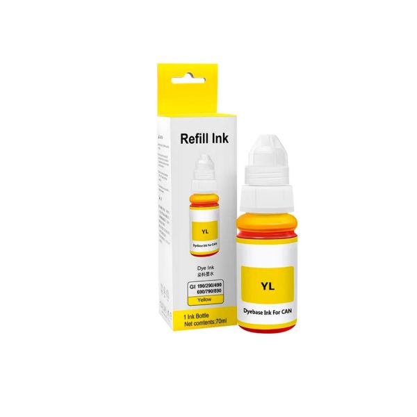 Tinta Genérica de Refill Amarilla X70ml Compatible con Canon 190
