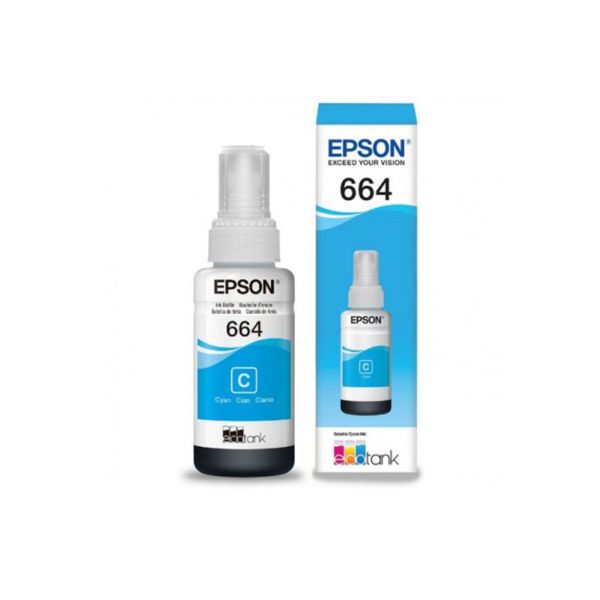 Botella de Tinta Epson Original 664 Cyan