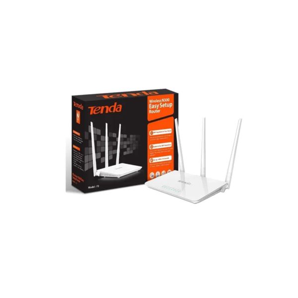 Router Tenda F3 N300 Inalámbrico de 3 Antenas para Hogar y Oficina
