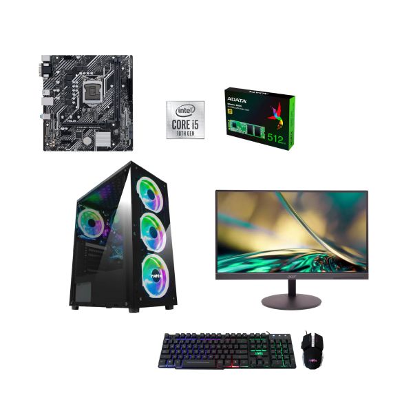 Computador de Mesa Intel Core i5, SSD 512GB, 16GB RAM, Monitor 22"