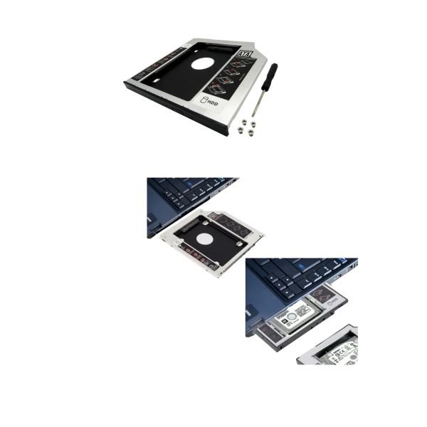 Caddy para Portátil de 12.7 mm, Adaptador para Disco Duro o SSD