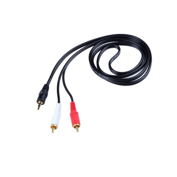 Cable de audio RCA 2x1 macho – 1 m