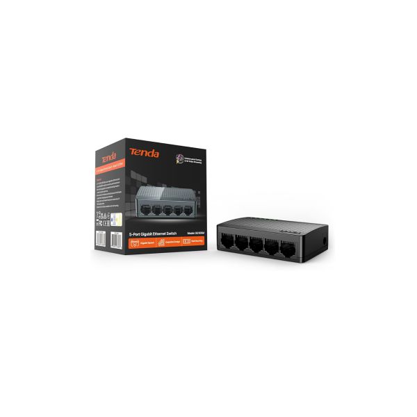 Switch Ethernet Gigabit Tenda SG105M de 5 Puertos RJ45 Metálico
