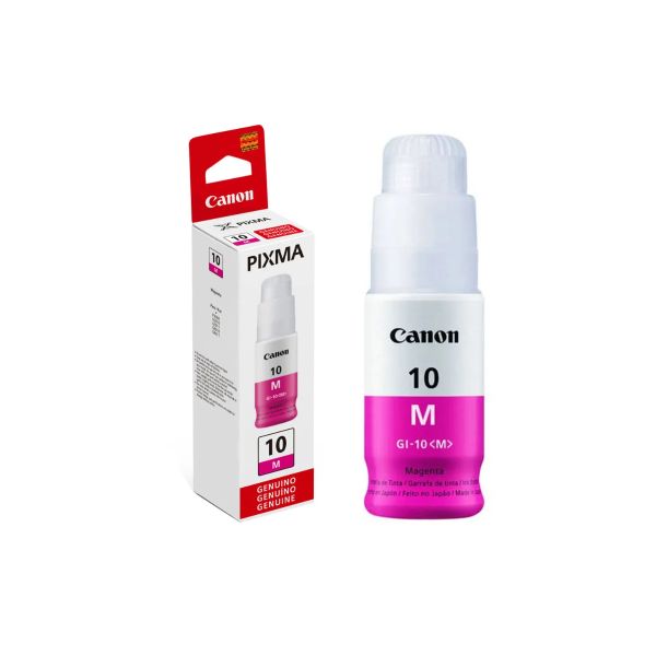 Botella de Tinta Canon Original GI-10 Magenta de Alto Rendimiento 70 ml