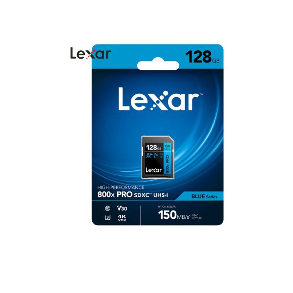 Memoria SD Lexar 128GB – 4K U3 V30, Velocidad 150MB/s