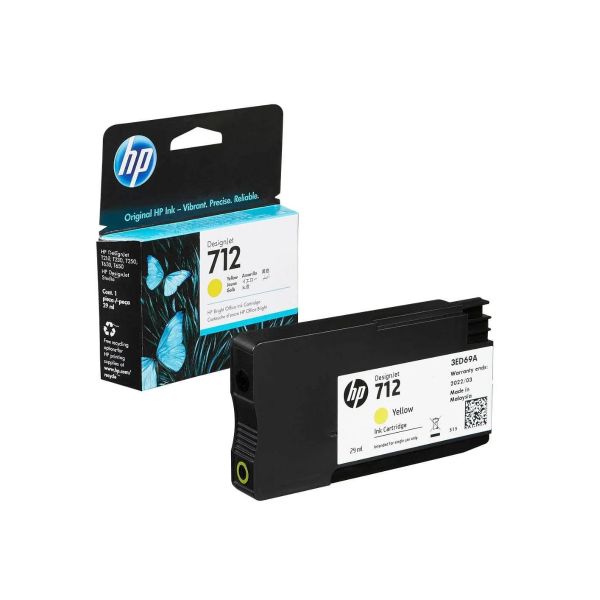Cartucho HP 712 Amarillo 29ml