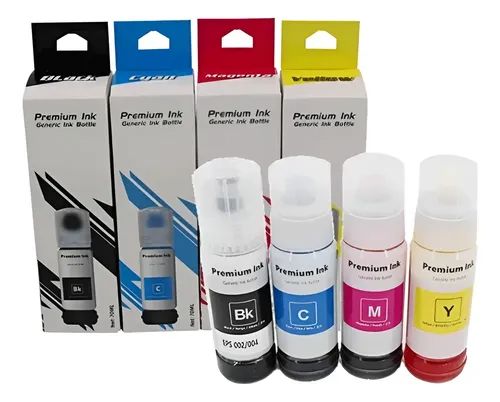 KIT de Tintas Genéricas de Refill 504/544 Compatible con Impresoras Epson BK / Cyan / Yellow / magenta