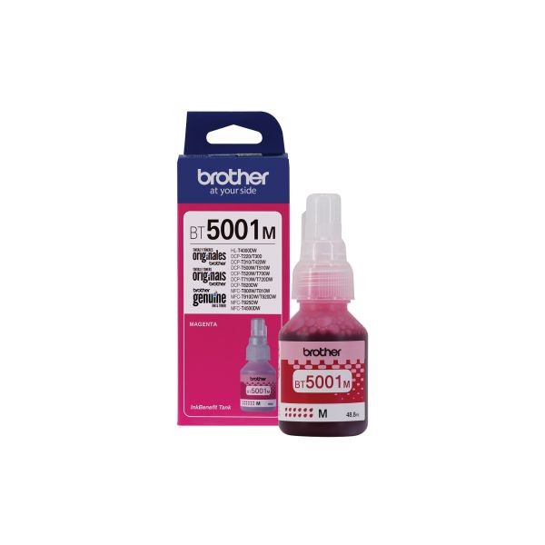 Botella de Tinta Brother Original BT-6001 Magenta de Alto Rendimiento 6,000 Páginas
