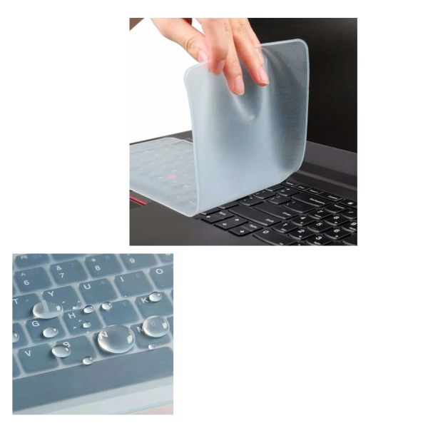 Protector de Teclado de Látex 15,6" Antiderrame y Antipolvo Modelo 10234