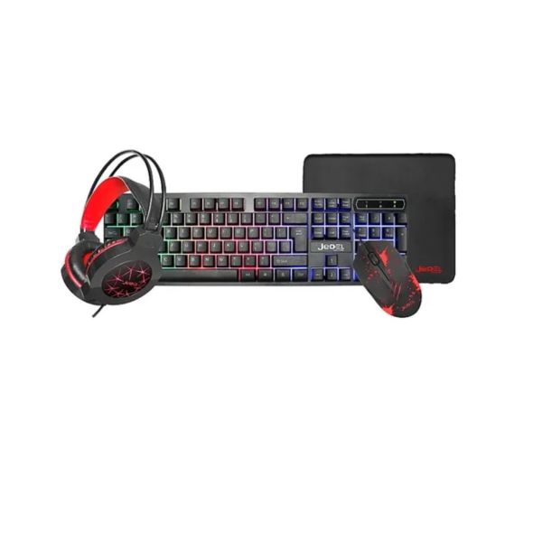 Combo Gamer 4 en 1 RGB Teclado + Mouse + Diadema + Mouse Pad