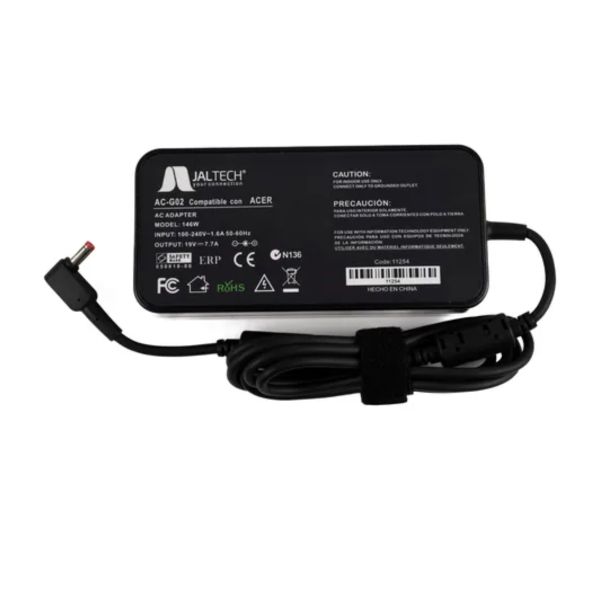 Cargador gamer Acer Nitro 146 W (19 V, 7,7 A, punta 5,5 × 1,7 mm)