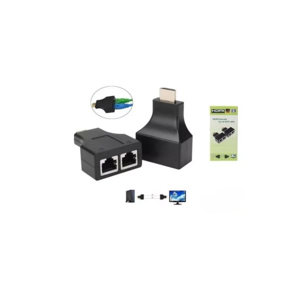Extender HDMI Pasivo 30 Metros con 2 Salidas de Cable UTP