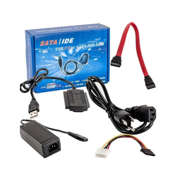 Cable convertidor USB 2.0 a SATA/IDE para discos duros