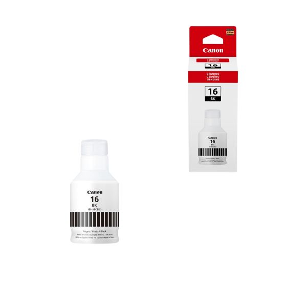 Botella de Tinta Canon Original GI-16 Negra Pigmentada