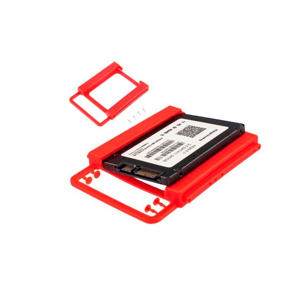 Caddy para Disco Duro de PC – Plástico Rojo