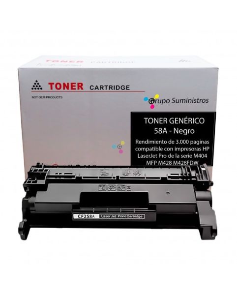 Toner HP Láser jet 58A generico