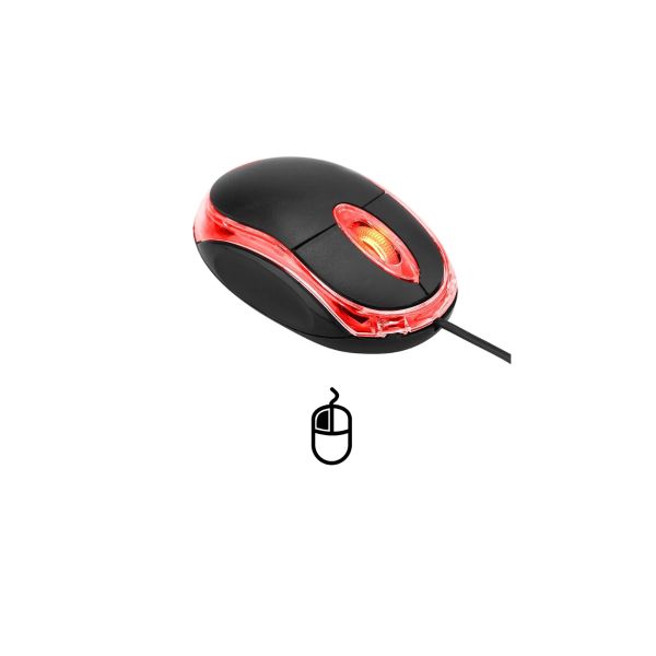 Mouse Óptico Ergonómico con Conexión USB Ecotec, Diseño Cómodo para Uso Prolongado