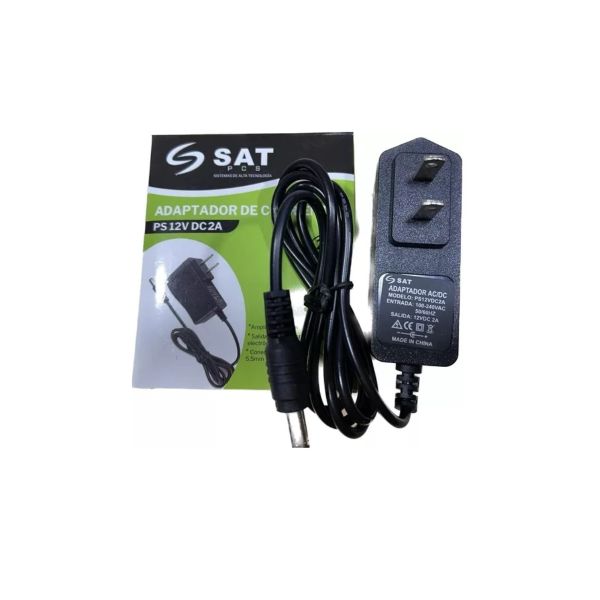 Cargador para cámaras SAT 12 V 2 A (24 W, conector DC 5,5 × 2,1 mm)