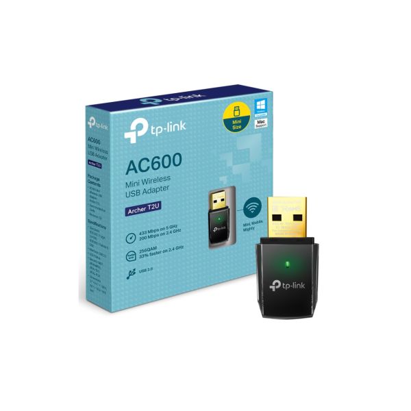Adaptador USB WiFi TP-Link Archer T2U Dual Band AC600