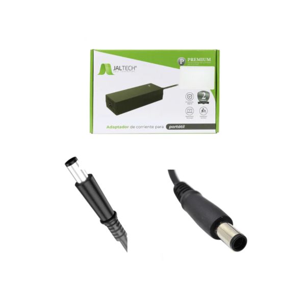 Cargador Premium Jaltech 10067 para Dell 19,5 V 3,34 A (65 W) 7,4 × 5,0 mm