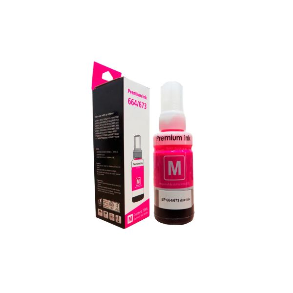 Tinta Genérica de Refill Magenta 664 Compatible con Impresoras Epson EcoTank