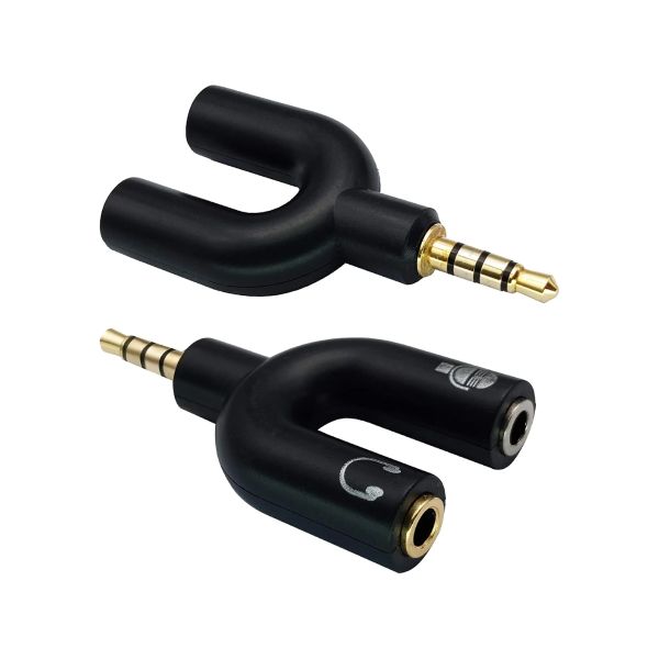 Adaptador de Audio 3.5 mm Tipo Y (Macho a 2 Hembras), Ideal para Compartir Auriculares o Conectar Dos Dispositivos