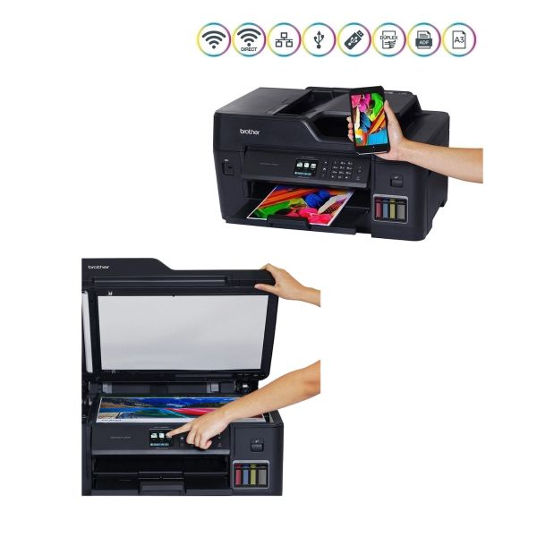 Impresora Multifuncional Brother A3 T4500DW – Inalámbrica, Doble Bandeja y Dúplex Automático