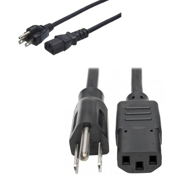 Cable de poder tipo fuente 1.5 m IEC C13 a NEMA 5-15P