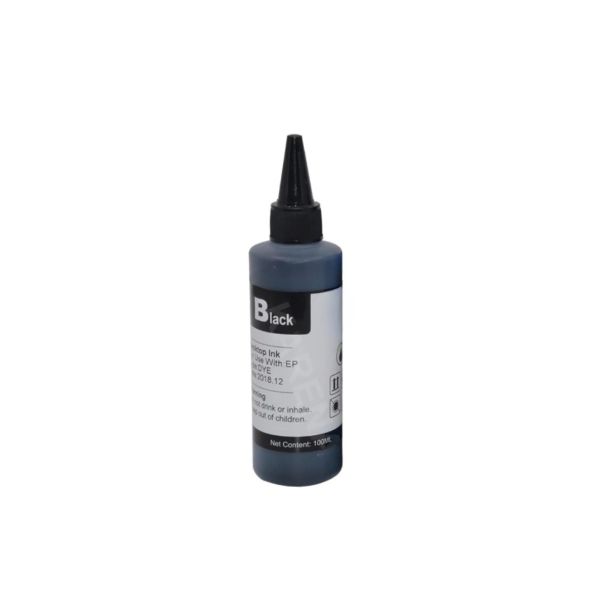 Botella de Tinta Universal Negra 100 ml Compatible con HP, Epson, Canon y Brother