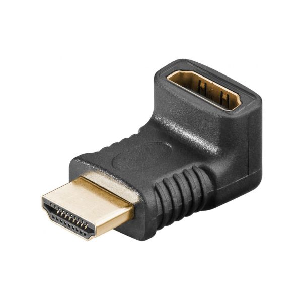 Adaptador HDMI Macho a Hembra en Codo 90° – Soporta 1080p