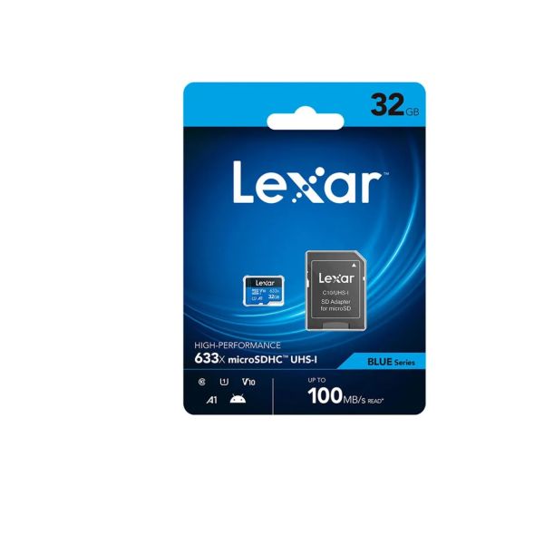 Memoria MicroSD Lexar 32GB – 4K A1, Velocidad 100MB/s