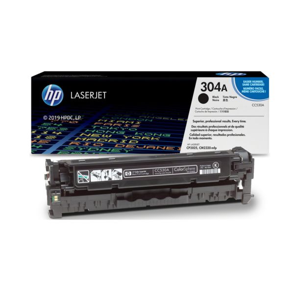 Tóner HP 304A (CC530A) Original Negro para Impresoras Color LaserJet