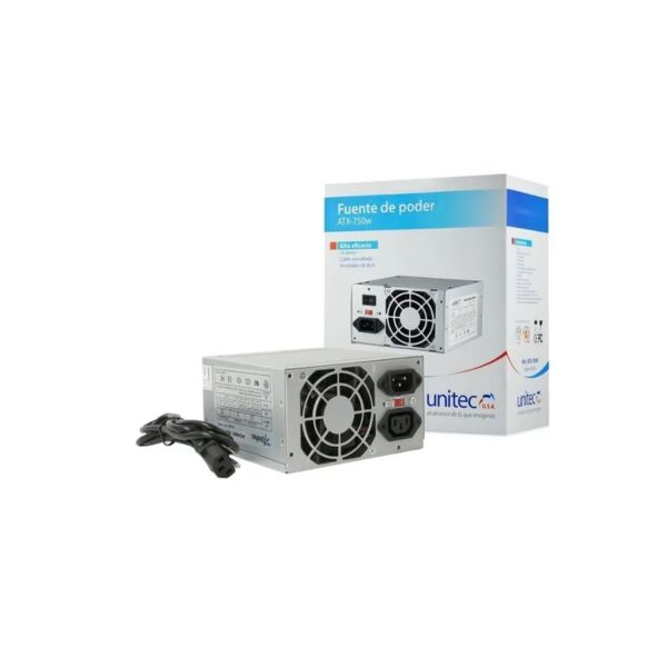 Fuente de Poder Unitec ATX-750 – 24 Pines (Potencia No Real)