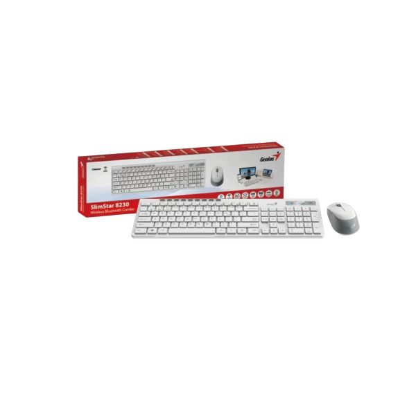 Combo Genius 8230 Inalámbrico Teclado + Mouse USB Blanco