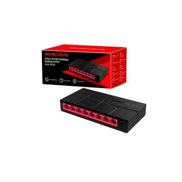 Switch Ethernet Gigabit Mercusys MS108G de 8 Puertos RJ45