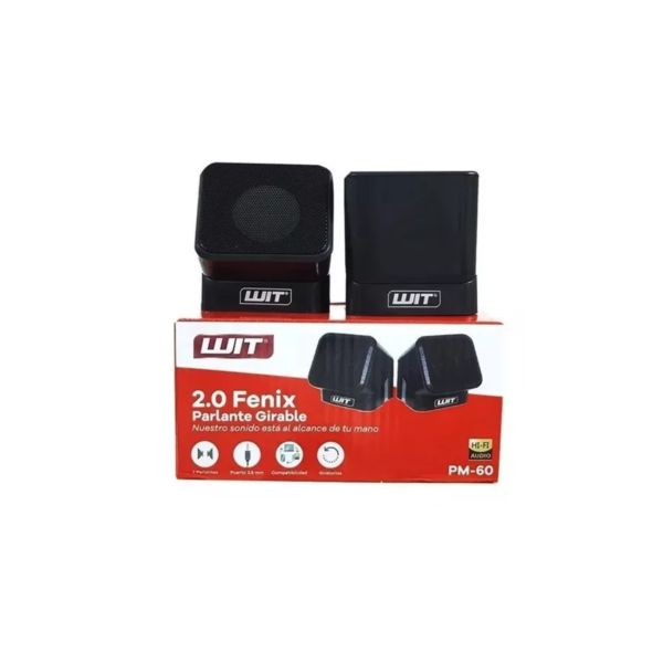 Parlantes USB WIT 2.0 Fenix PM-60 Negro