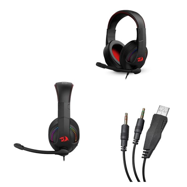 Diadema Gamer Redragon Cronus H211 RGB con Micrófono, Sonido Envolvente y Almohadillas Ergonómicas
