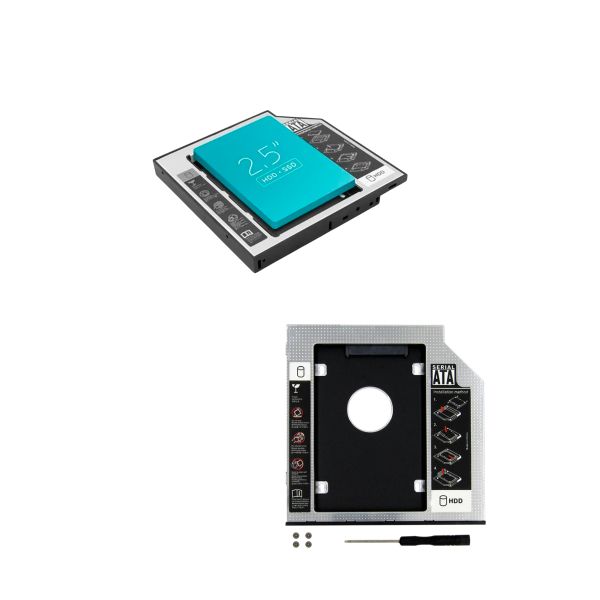 Caddy para Portátil de 9.5 mm – Adaptador para Disco Duro o SSD de 2.5"