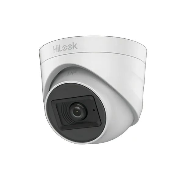 Cámara Domo HiLook/Hikvision 2 MP 1080p – Lente 2.8 mm, audio integrado, formato TurboHD