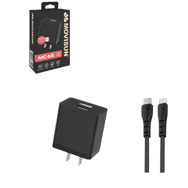Cargador Movisun MC‑65 5 V 2,4 A (12 W, con cable incluido)