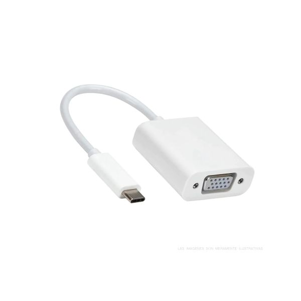 Convertidor USB Tipo C a VGA para Computadoras – Adaptador de Alta Calidad y Video