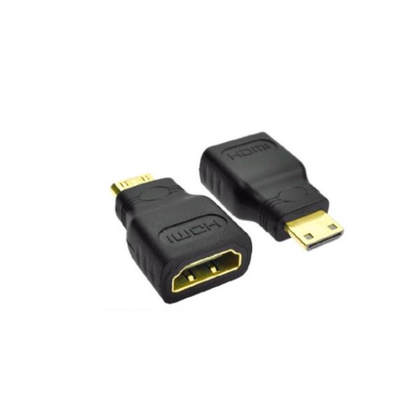 Convertidor / Adaptador Mini HDMI a HDMI para Cámaras, Laptops y Monitores en Alta Definición