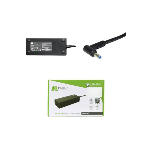 Cargador genérico Premium Jaltech para HP 120 W (19,5 V – 6,15 A, punta azul 4,5 × 3,0 mm