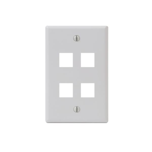 Faceplate de 4 Puertos para Conectores Keystone