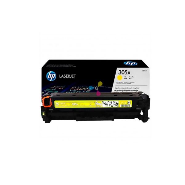 Tóner HP 305A (CE412A) Original Amarillo para Impresoras Color LaserJet Pro