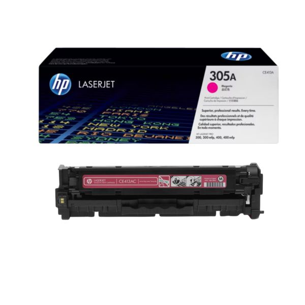 Tóner HP 305A (CE413A) Original Magenta para Impresoras Color LaserJet Pro