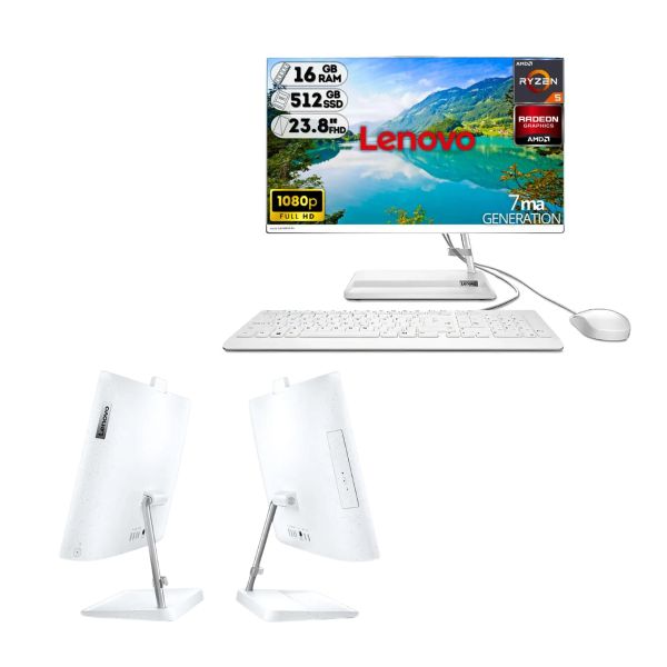 Todo en Uno Lenovo IC 3 24ALC6 AMD Ryzen 5 7430U, 16GB RAM, SSD 512GB, Pantalla 23.8" FHD